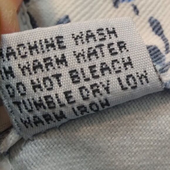 Vintage 90s OSC Sport Blue Roses Denim Jean Shorts High Waist - Picture 8 of 8